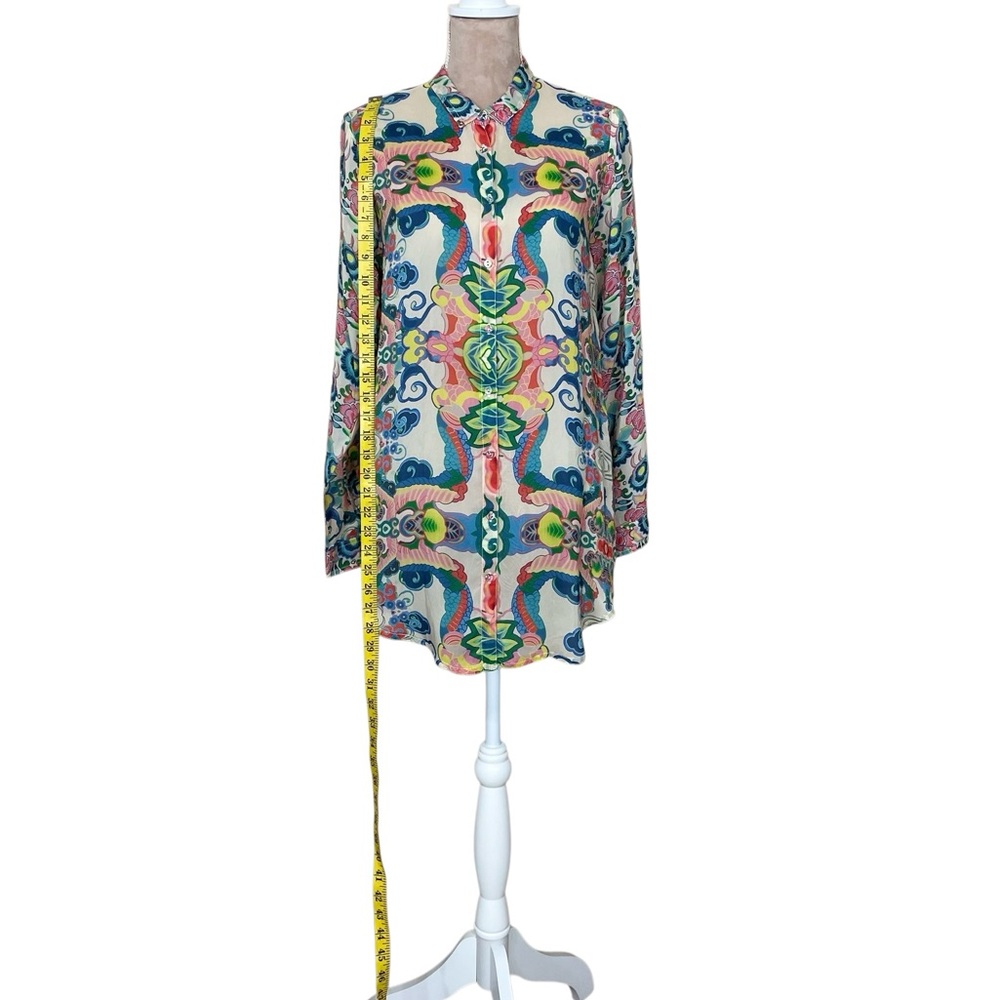 EUC Johnny Was Multicolor Button Down Shirt - Picture 4 of 8